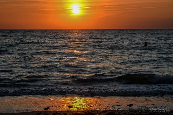 couché de soleil sur la plage de Saint Jean de Monts